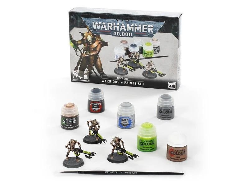 Games Workshop Figurenset Warhammer 40K Necrons + Paint Set 3 Games Workshop Figurenset Warhammer 40K Necrons + Paint Set