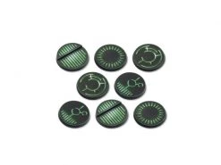 Tabletop Art Base Crystal Tech Bases - 40 mm Blank Deal 8 Teile