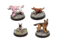 Tabletop Art Miniaturen-Set Dogs Set 3 4 Teile