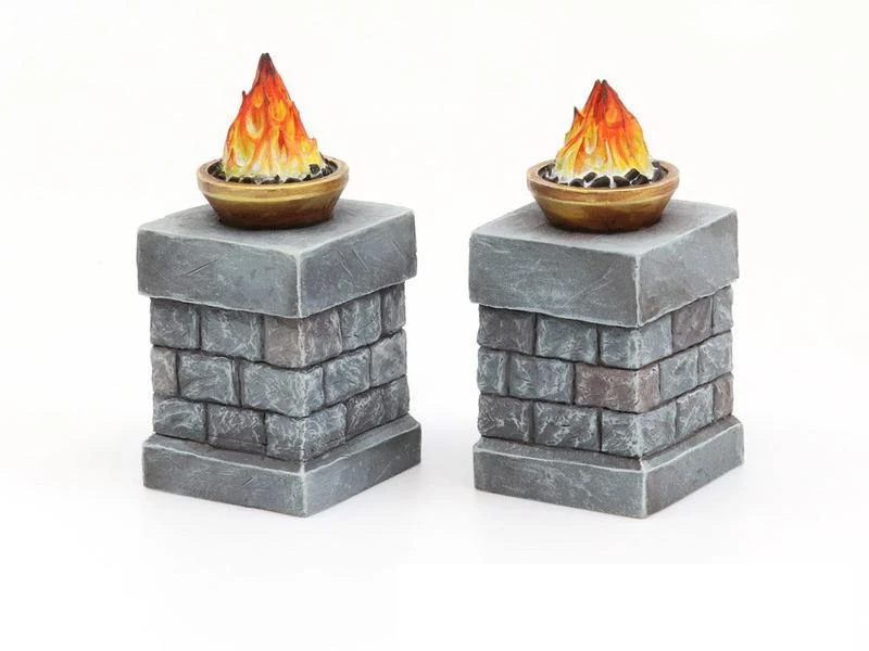 Tabletop Art Dekoration Feuerschalen auf Säulen – Set 1 2 Teile 3 Tabletop Art Dekoration Feuerschalen auf Säulen – Set 1 2 Teile