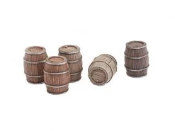 Tabletop Art Zubehör Wooden Barrels Set 2 - Medium Barrels 5 Teile