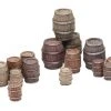 Tabletop Art Zubehör Wooden Barrels Set 4 - Mixed Sizes 15 Teile
