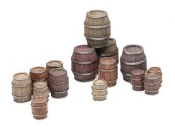 Tabletop Art Zubehör Wooden Barrels Set 4 - Mixed Sizes 15 Teile