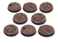 Tabletop Art Base Pirate Ship Bases – 40 mm Deal 8 Teile