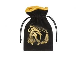 Q Workshop Würfelbeutel Dragon Black & golden Velour Dice Bag