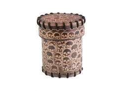 Q Workshop Würfelbecher Skull Beige Leather Dice Cup