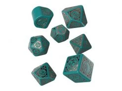 Q Workshop RPG-Würfelset Steampunk Clockwork Modern Dice 7 Stk.