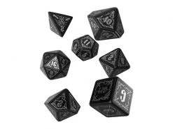 Q Workshop RPG-Würfelset Bloodsucker Black & silver Dice Set 7 Stk