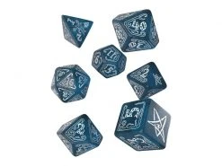 Q Workshop RPG-Würfelset COC Abyssal & white Dice Set 7 Stk.