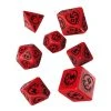 Q Workshop RPG-Würfelset Dragons Red & black Dice Set 7 Stk.