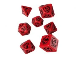 Q Workshop RPG-Würfelset Dragons Red & black Dice Set 7 Stk.