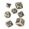 Q Workshop RPG-Würfelset Dwarven Beige & black Dice Set 7 Stk.