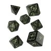 Q Workshop RPG-Würfelset Elvish Black & glow-in-the-dark Dice 7 Stk. -Pen and Paper Verkäufe 223028235 xxl