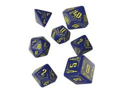 Q Workshop RPG-Würfelset Galactic Navy & Yellow Dice Set 7 Stk.