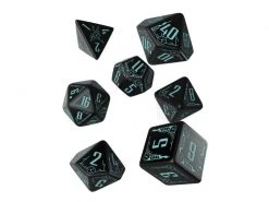 Q Workshop RPG-Würfelset Galactic Black & blue Dice Set 7 Stk.