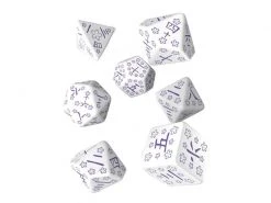 Q Workshop RPG-Würfelset Japanese Dice Set: Blue Star Lotus 7 Stk.