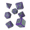 Q Workshop RPG-Würfelset Pathfinder Goblin Purple & green Dice 7 Stk. -Pen and Paper Verkäufe 223028331 xxl