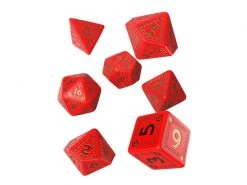 Q Workshop RPG-Würfelset RuneQuest Red & gold Dice Set 7 Stk.