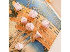 Q Workshop RPG-Würfelset Japanese Dice Set Cherry Blossom Petals 7 Stk. -Pen and Paper Verkäufe 223041019 xxl