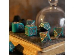 Q Workshop RPG-Würfelset Steampunk Clockwork Modern Dice 7 Stk. -Pen and Paper Verkäufe 223041126 xxl