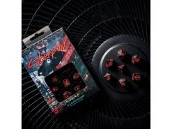 Q Workshop RPG-Würfelset Cyberpunk Red Dice – Blood over Chrome 7 Stk. -Pen and Paper Verkäufe 223041141 xxl