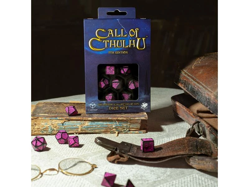 Q Workshop RPG-Würfelset COC Black & magenta Dice Set 7 Stk. 4 Q Workshop RPG-Würfelset COC Black & magenta Dice Set 7 Stk. – Bild 2