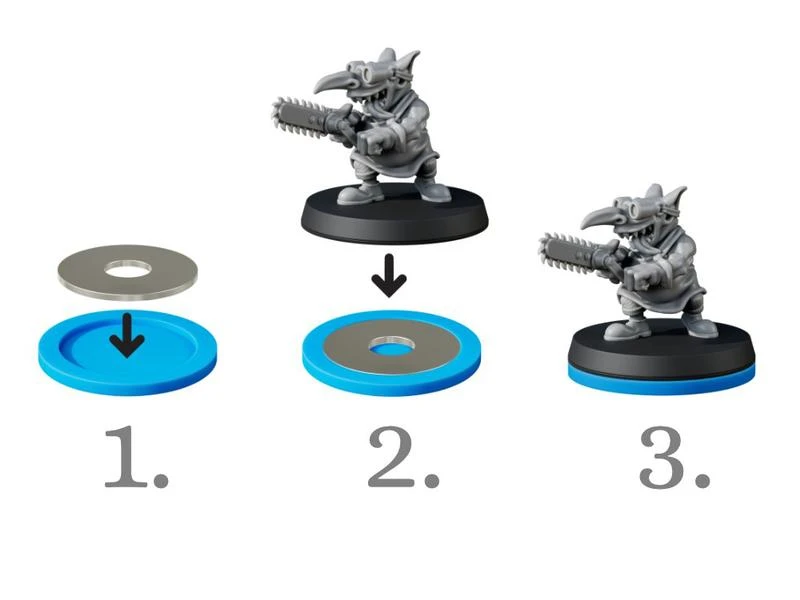 Tabletop Art Zubehör Skill and Squad Marker - 40 mm Azure Blue 5 Teile 4 Tabletop Art Zubehör Skill and Squad Marker - 40 mm Azure Blue 5 Teile – Bild 2