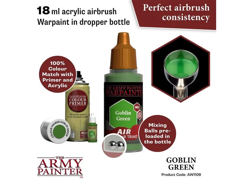 The Army Painter Airbrush-Farbe Warpaints Air: Goblin Green 18 ml 4 The Army Painter Airbrush-Farbe Warpaints Air: Goblin Green 18 ml – Bild 2