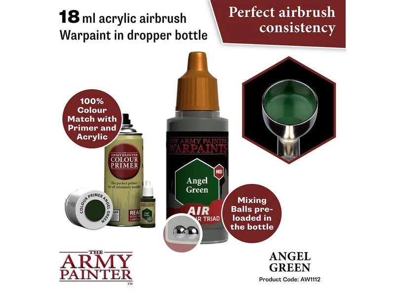 The Army Painter Airbrush-Farbe Warpaints Air: Angel Green 18 ml 4 The Army Painter Airbrush-Farbe Warpaints Air: Angel Green 18 ml – Bild 2