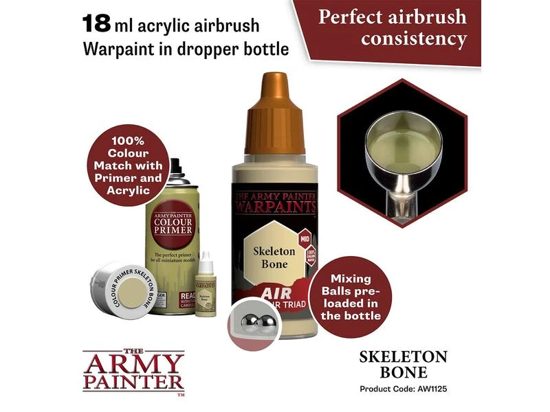 The Army Painter Airbrush-Farbe Warpaints Air: Skeleton Bone 18 ml 4 The Army Painter Airbrush-Farbe Warpaints Air: Skeleton Bone 18 ml – Bild 2