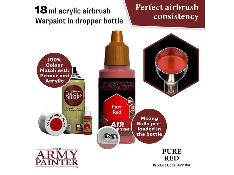 The Army Painter Airbrush-Farbe Warpaints Air: Pure Red 18 ml 4 The Army Painter Airbrush-Farbe Warpaints Air: Pure Red 18 ml – Bild 2