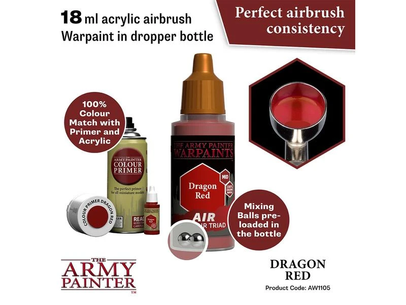 The Army Painter Airbrush-Farbe Warpaints Air: Dragon Red 18 ml 4 The Army Painter Airbrush-Farbe Warpaints Air: Dragon Red 18 ml – Bild 2
