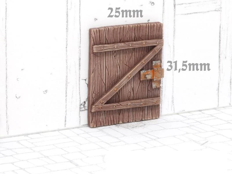 Tabletop Art Gelände Gelände Bauteile – Türen Set 3 4 Teile 6 Tabletop Art Gelände Gelände Bauteile – Türen Set 3 4 Teile – Bild 4