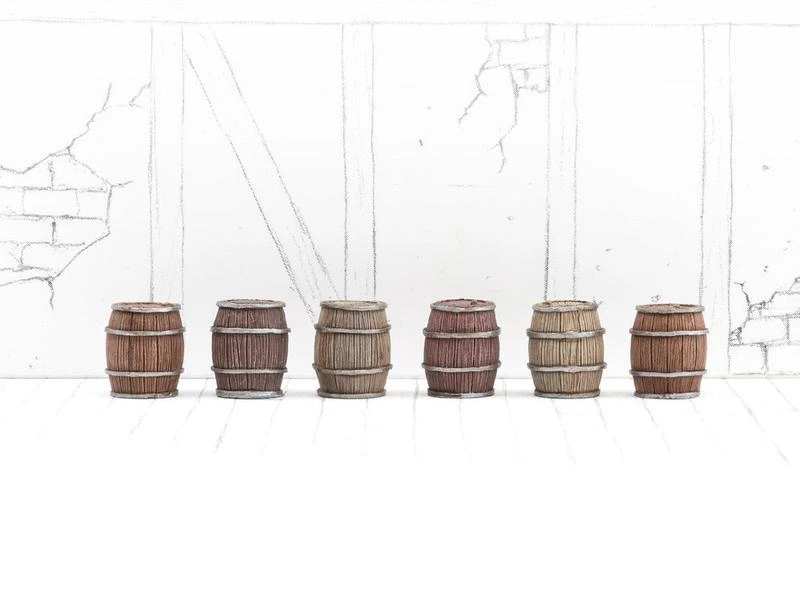 Tabletop Art Zubehör Wooden Barrels Set 1 - Small Barrels 6 Teile 4 Tabletop Art Zubehör Wooden Barrels Set 1 - Small Barrels 6 Teile – Bild 2