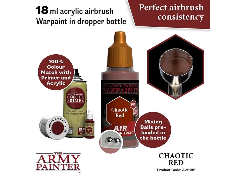 The Army Painter Airbrush-Farbe Warpaints Air: Chaotic Red 18 ml 4 The Army Painter Airbrush-Farbe Warpaints Air: Chaotic Red 18 ml – Bild 2