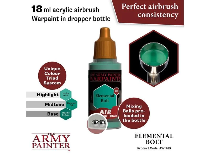 The Army Painter Airbrush-Farbe Warpaints Air: Elemental Bolt 18 ml 4 The Army Painter Airbrush-Farbe Warpaints Air: Elemental Bolt 18 ml – Bild 2