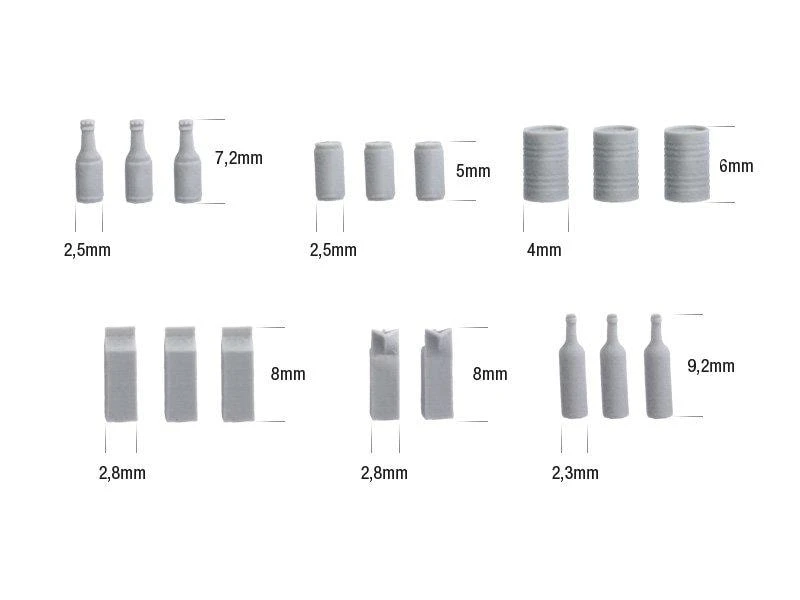 Tabletop Art Zubehör Beverage Bottles And Cans 17 Teile 4 Tabletop Art Zubehör Beverage Bottles And Cans 17 Teile – Bild 2