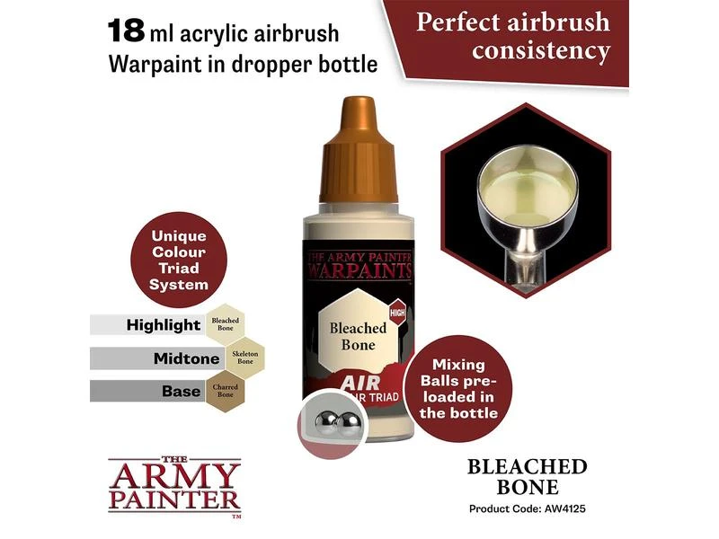 The Army Painter Airbrush-Farbe Warpaints Air: Bleached Bone 18 ml 4 The Army Painter Airbrush-Farbe Warpaints Air: Bleached Bone 18 ml – Bild 2