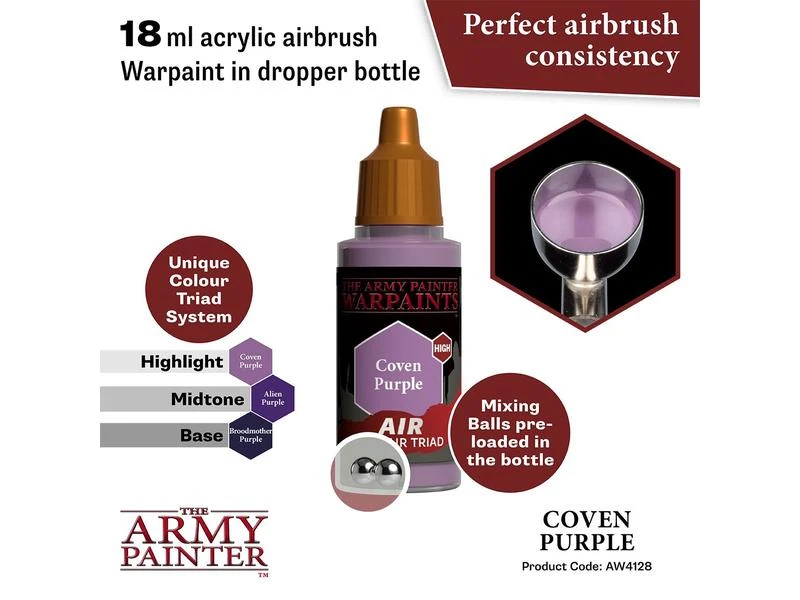 The Army Painter Airbrush-Farbe Warpaints Air: Coven Purple 18 ml 4 The Army Painter Airbrush-Farbe Warpaints Air: Coven Purple 18 ml – Bild 2