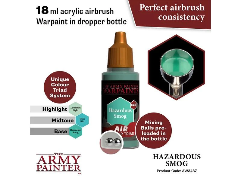 The Army Painter Airbrush-Farbe Warpaints Air: Hazardous Smog 18 ml 4 The Army Painter Airbrush-Farbe Warpaints Air: Hazardous Smog 18 ml – Bild 2