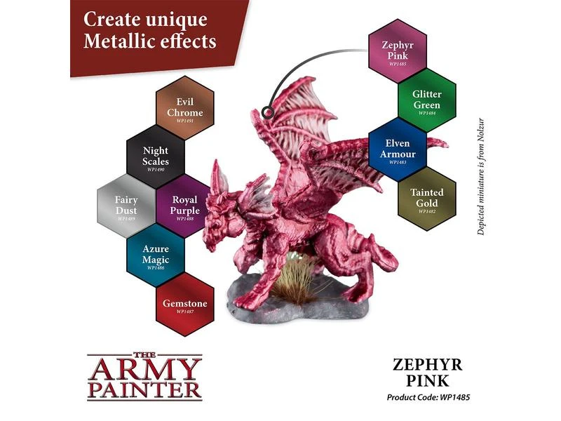 The Army Painter Metallic-Farbe Warpaints Metallics: Zephyr Pink 18 ml 4 The Army Painter Metallic-Farbe Warpaints Metallics: Zephyr Pink 18 ml – Bild 2