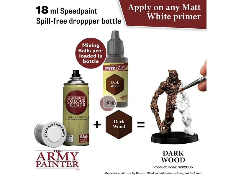 The Army Painter Spezial-Farbe Speed Paint: Dark Wood 18 ml 4 The Army Painter Spezial-Farbe Speed Paint: Dark Wood 18 ml – Bild 2