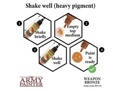 The Army Painter Metallic-Farbe Warpaints Metallics: Weapon Bronze 18 ml -Pen and Paper Verkäufe 223047400 xxl