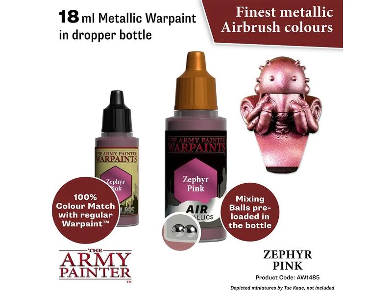The Army Painter Airbrush-Farbe Warpaints Air Metallics: Zephyr Pink 18 ml 4 The Army Painter Airbrush-Farbe Warpaints Air Metallics: Zephyr Pink 18 ml – Bild 2