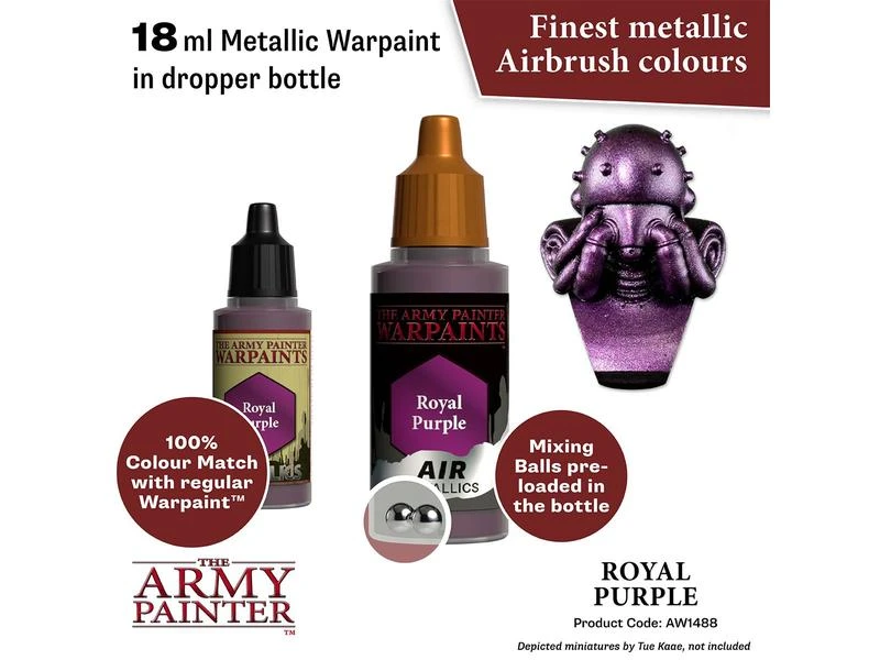 The Army Painter Airbrush-Farbe Warpaints Air Metallics: Royal Purple 18 ml 4 The Army Painter Airbrush-Farbe Warpaints Air Metallics: Royal Purple 18 ml – Bild 2