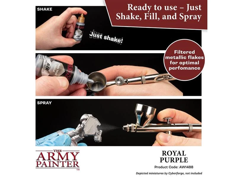 The Army Painter Airbrush-Farbe Warpaints Air Metallics: Royal Purple 18 ml 5 The Army Painter Airbrush-Farbe Warpaints Air Metallics: Royal Purple 18 ml – Bild 3