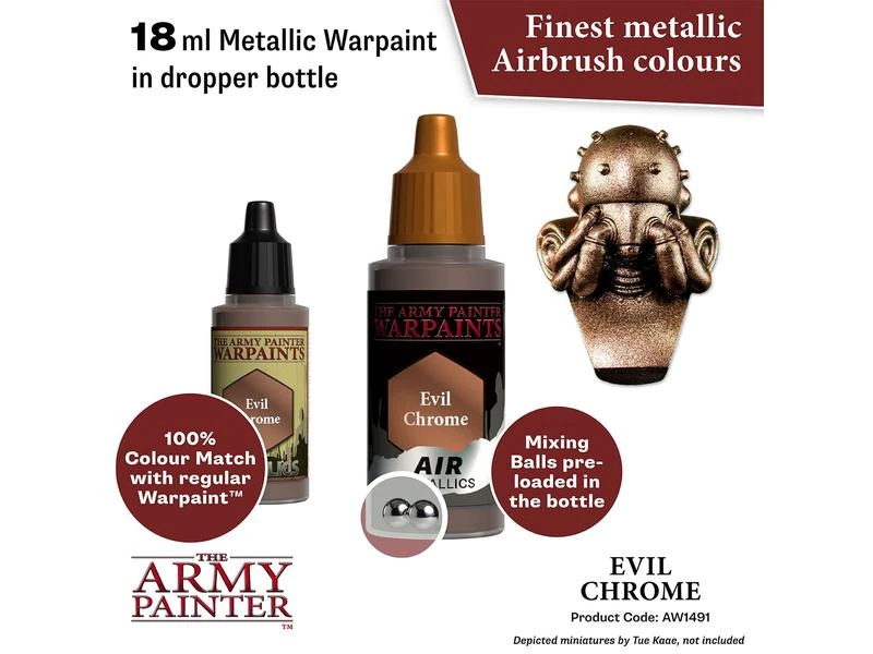 The Army Painter Airbrush-Farbe Warpaints Air Metallics: Evil Chrome 18 ml 4 The Army Painter Airbrush-Farbe Warpaints Air Metallics: Evil Chrome 18 ml – Bild 2