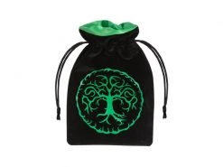 Q Workshop Würfelbeutel Forest Black & green Velour Dice Bag