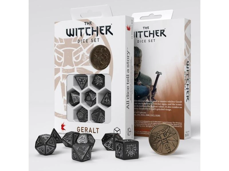 Q Workshop RPG-Würfelset The Witcher: Geralt – The Silver Sword (7) 4 Q Workshop RPG-Würfelset The Witcher: Geralt – The Silver Sword (7) – Bild 2