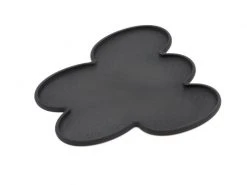 Tabletop Art Movement Tray Rounded Edge 60 mm Oval 5 s Cloud – Schwarz